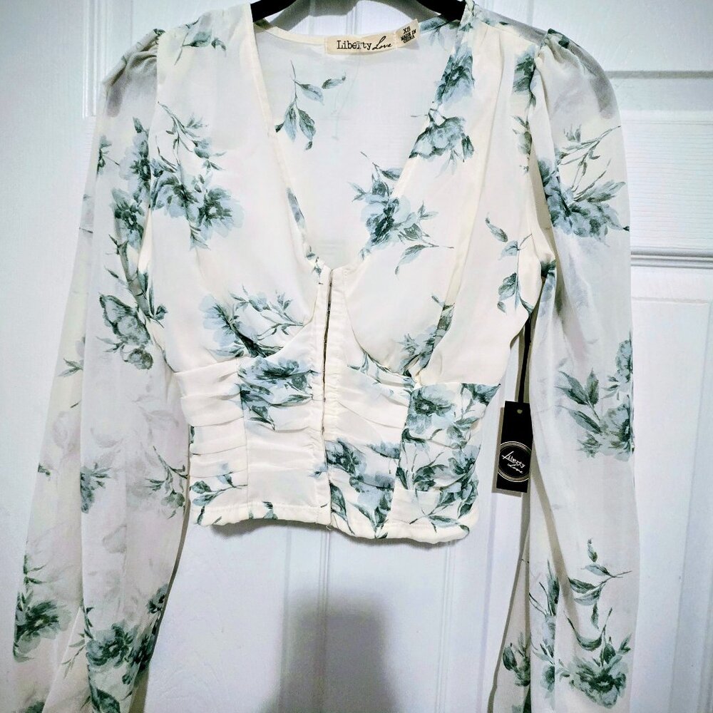Liberty Love beautiful corset shirred top size X-small